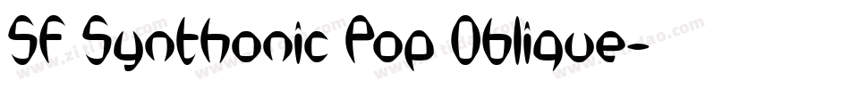 SF Synthonic Pop Oblique字体转换